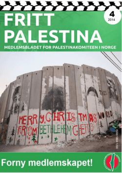 Fritt Palestina nr 4, 2014