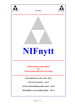 NR 4 / 2012 - Norske Inkassobyråers Forening
