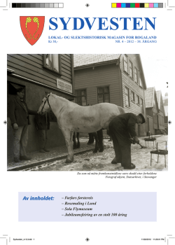 Sydvesten 2012-4.pdf - Rogaland Historielag