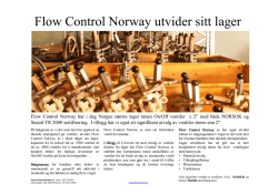 Flow Control Norway utvider sitt lager