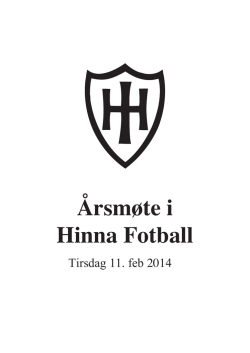 2013 - Hinna Fotball