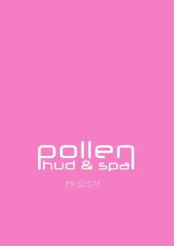 PRISLISTE - Pollen hud og spa