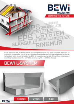 BEWI L-SYSTEM - BEWi Insulation