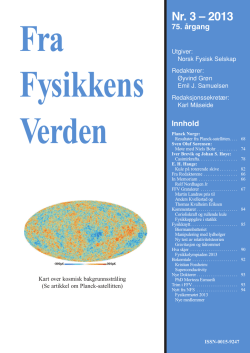 Nr 3, 2013 - Norsk Fysisk Selskap / Norsk Fysikkråd
