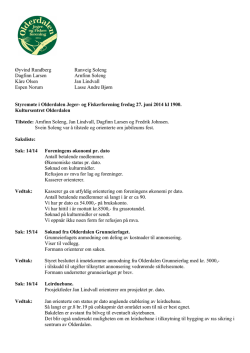 Referat fra styremøte 3-2014 - Olderdalen Jeger