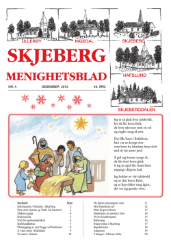 Skjeberg menighetsblad nummer 4 2012 - Sarpsborg kirke
