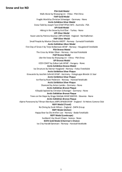 Result list - Arctic Exhibition 2011