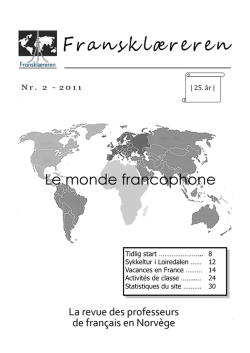 nr. 2 - 2011 - Fransklæreren
