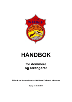 HÅNDBOK - Norske harehundklubbers forbund