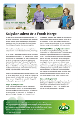 Salgskonsulent Arla Foods Norge