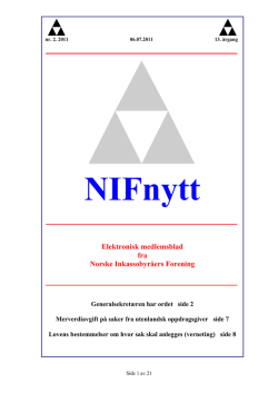NR 2 / 2011 - Norske Inkassobyråers Forening