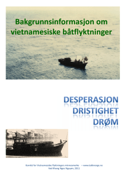 Bakgrunnsinformasjon om vietnamesiske båtflyktninger