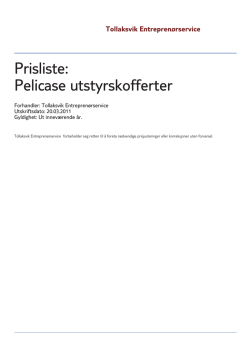 Pelicase utstyrskofferter - Tollaksvik Entreprenørservice