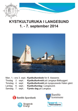 kystkulturuka - Langesundsfjordens Kystlag