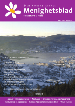 Menighetsbladet nr 1, 2012 - Flekkefjord.kirken.no