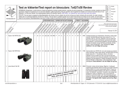 Test av kikkerter/Test report on binoculars: 7x42/7x50 Review