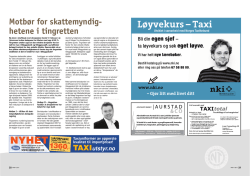 NYHET Løyvekurs – Taxi - Advokatfirmaet Aurstad & Co