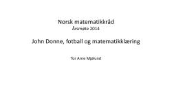 foredrag - Norsk matematikkråd