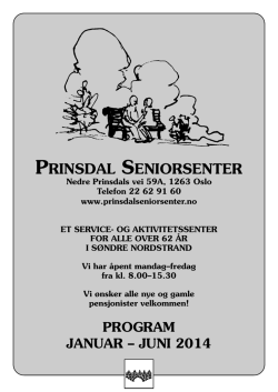 Program 2005/2006 - Prinsdal Seniorsenter