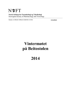 2014 - Norsk Selskap for Farmakologi og Toksikologi