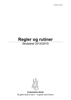 Rutinehåndbok 2014-2015 - Grønnåsen skole