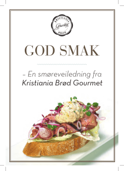 KBG_brosjyre - Kristiania Gourmet AS