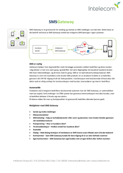 Intelecom SMS Gateway produktark