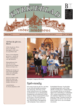 Kyrkjeblad 2014-1 - Rindal og Surnadal kyrkjelege fellesråd