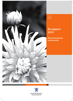 Årsrapport 2010 - Departementenes servicesenter