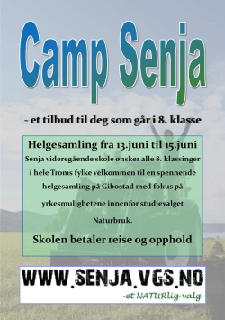 Camp Senja 2012 - Finnfjordbotn vidaregåande skole