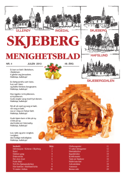 Skjeberg menighetsblad nummer 4 2013
