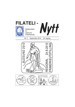 Filateli-Nytt nr 3 - 2010 - Aalesund Filatelistklubb