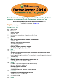 Seminar for produsenter om dyrking og lagring av gulrot, rotpersille