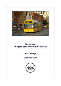 Gassbusser Biogass som drivstoff for busser