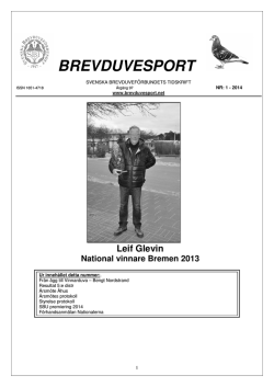 Nr 1 2014 - Brevduvesport