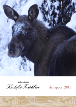 Årsrapport 2010 - Kistefos træsliberi