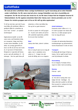 Lofotfiske Røst - Last ned produktblad - pdf