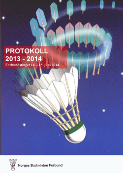 protokoll 2014 - Norges Badminton Forbund