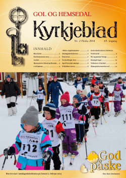 Kyrkjebladet nr.2 2014 - Hemsedal kyrkjelege fellesråd