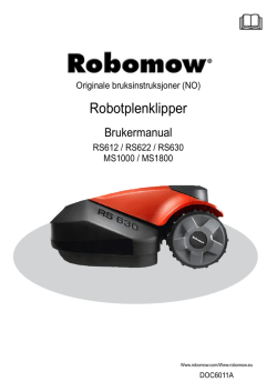 Robomow RS MS Manual 2014 NO