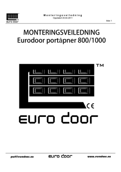 Euro Door 800/1000 Norsk