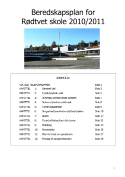 Beredskapsplan for Rødtvet skole 2010/2011