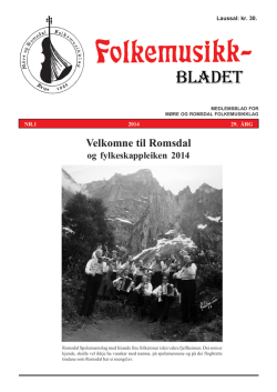 Folkemusikkbladet 01 2014 - Møre og Romsdal Folkemusikklag