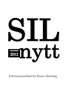 SIL-nytt desember 2012