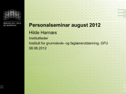 Presentasjonen - Høgskolen i Oslo