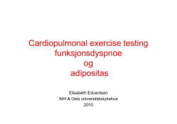 Cardiopulmonal exercise testing funksjonsdyspnoe og adipositas
