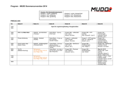 Program – MUDO Sommerconvention 2014