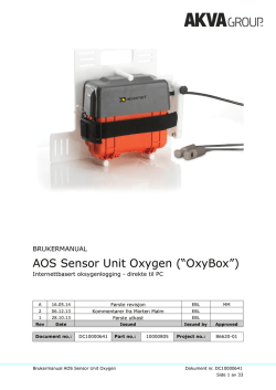 NO AOS Sensor Unit Oxygen Manual.book