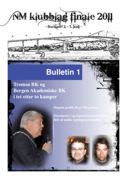 Bulletin 1 - NBF Lofoten og Vesterålen bridgekrets