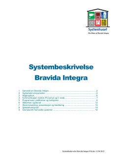 Systembeskrivelse Bravida Integra